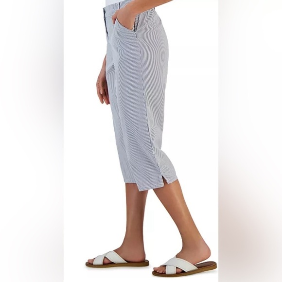 Karen Scott Striped Capri Pants Size 14 P - Picture 3 of 11
